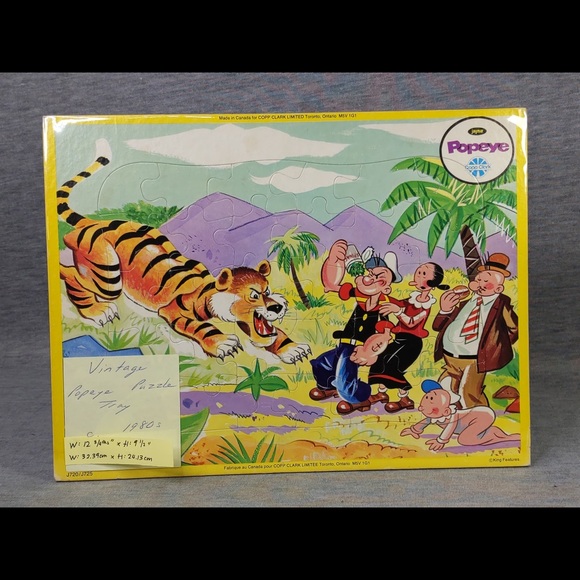 Vintage Other - 👯‍♀️Host Pick⚡️ Vintage 🇨🇦 Popeye ‘Hold that Tiger’ Puzzle